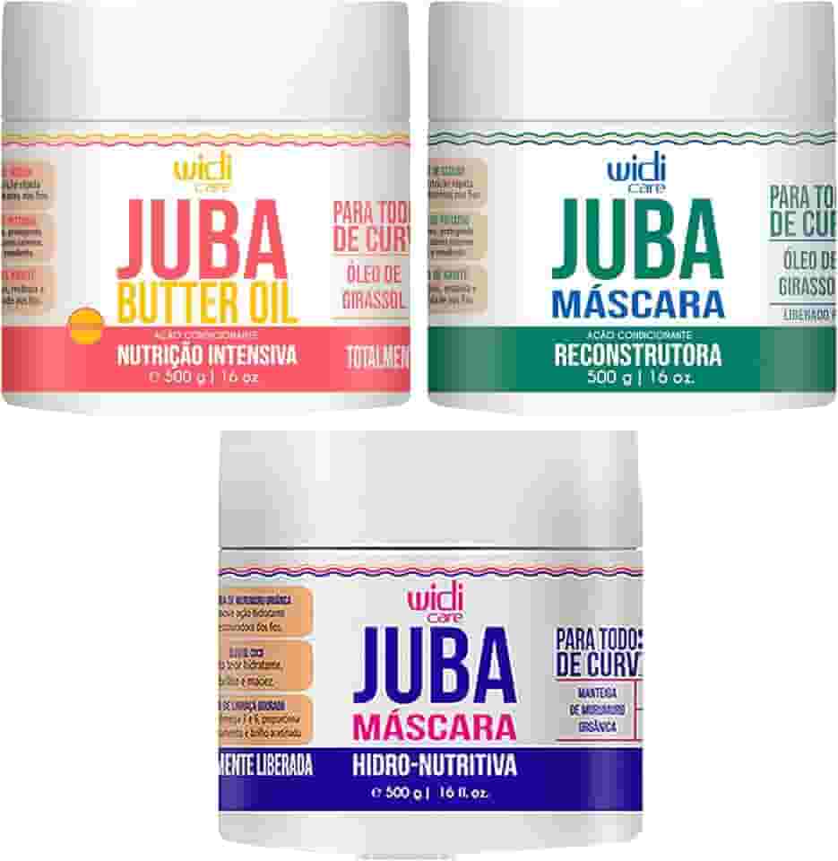 Widi Care Cronograma Capilar Juba Máscara Hidro-Nutritiva, Manteiga e Máscara Reconstrutora