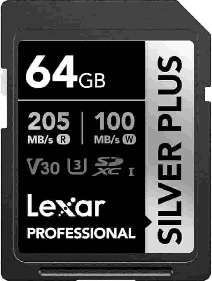 Cartão de Memória Lexar Professional Silver Plus SDXC UHS-I Card 64GB