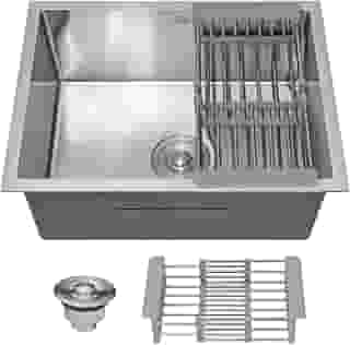 HOLTTER Kit Cuba Cozinha Gourmet Aço Inox 304 Resistente Corrosão Acompanha Cesto Escorredor Elegante Chique Fácil Limpeza Antirruído Embutir Sobrepor Cozinha Ilha Espaço Gourmet (Preta)