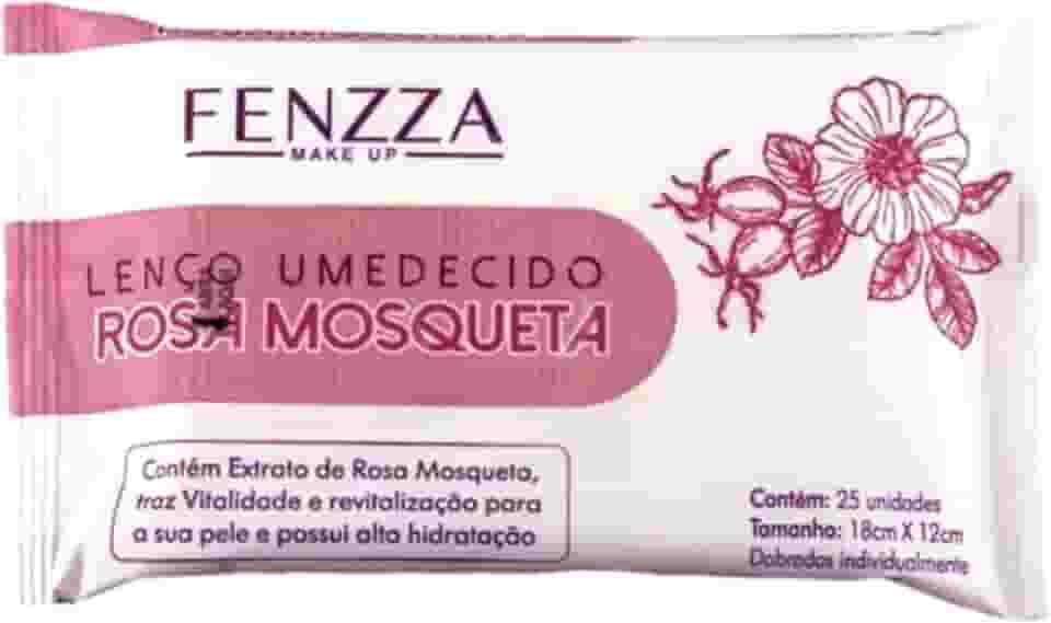 LENÇO UMEDECIDO ROSA MOSQUETA FENZZA MAKE UP