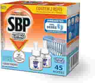 Repelente Elétrico Líquido SBP 45 Noites Cheiro Suave com 2 unidades de 32.9ml