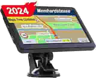 LOVPOI Navegador GPS de caminhão de 17 cm, mapa de 2024 com atualizações vitalícias gratuitas, assistência de faixa, avisos de limite de velocidade