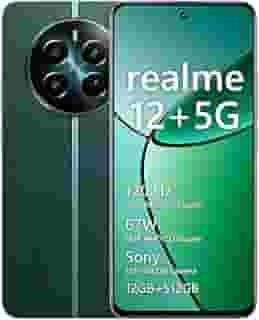 Smartphone Realme 12+ 5G 12 GB de RAM/512 GB, /Tela 6.67'/120Hz Ultra-smooth, NFC 360° - Pioneer Green