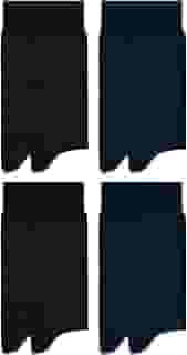 Kit 4 Pares de Meias Sociais Mash Cano Alto Algodão Canelada Masculina Adulta