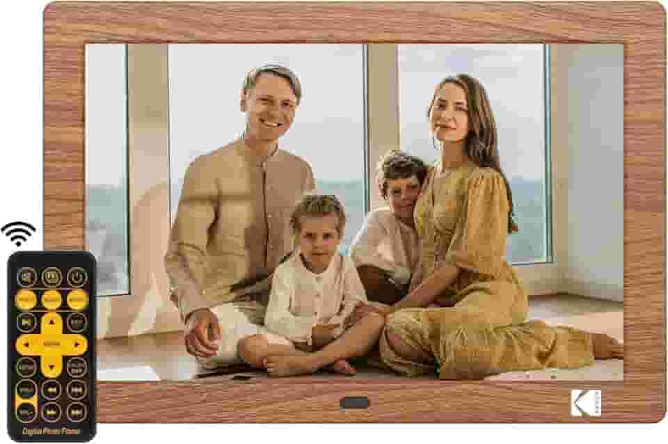 KODAK Moldura digital de 20 cm com controle remoto, moldura digital de tela HD de 1280 x 800 IPS, rotação automática, fácil de operar, programável, ligar/desligar, sem Wi-Fi
