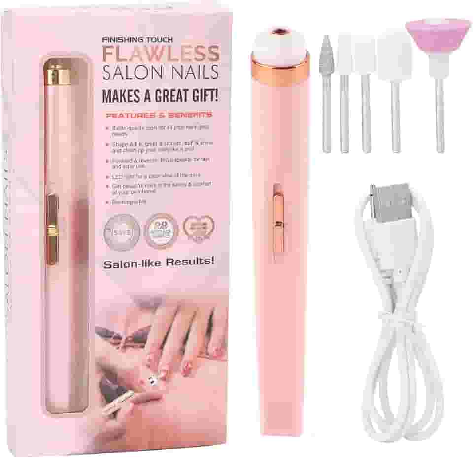Kit de broca elétrica para unhas, kit de manicure sem fio recarregável, polidor portátil de unhas com luz (01)