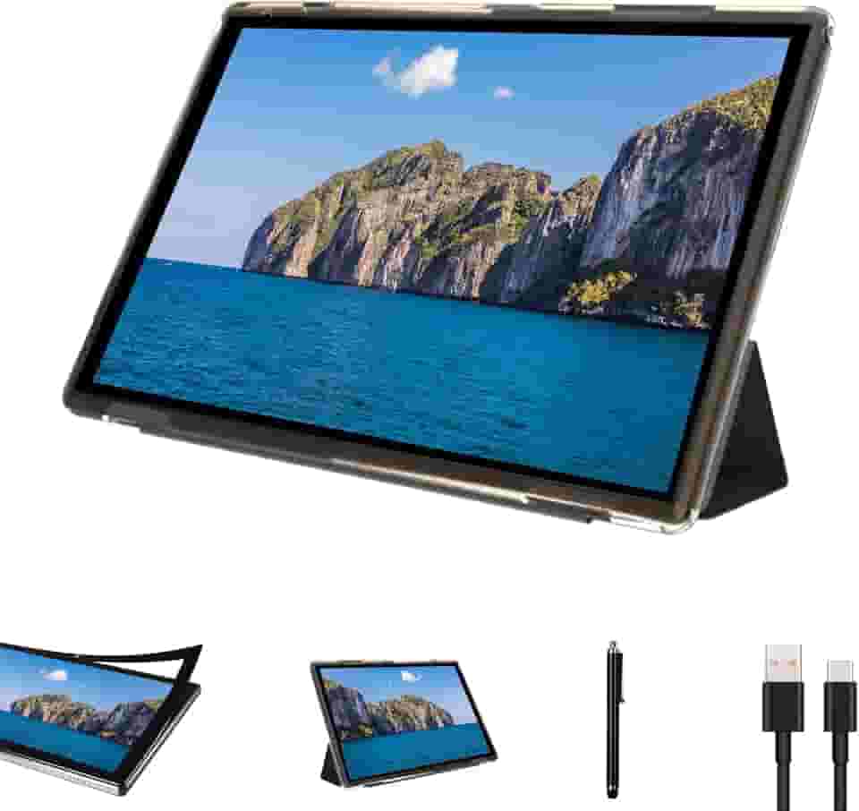 NOVOJOY ZB10S3IN1 - Tablet de 10 Polegadas Cinza com Câmera 8MP, 6GB RAM, 32GB ROM (Expansível até 1TB), Android 14, Bateria 6000mAh, Tela HD IPS 1280x800, Inclui Capa e Stylus