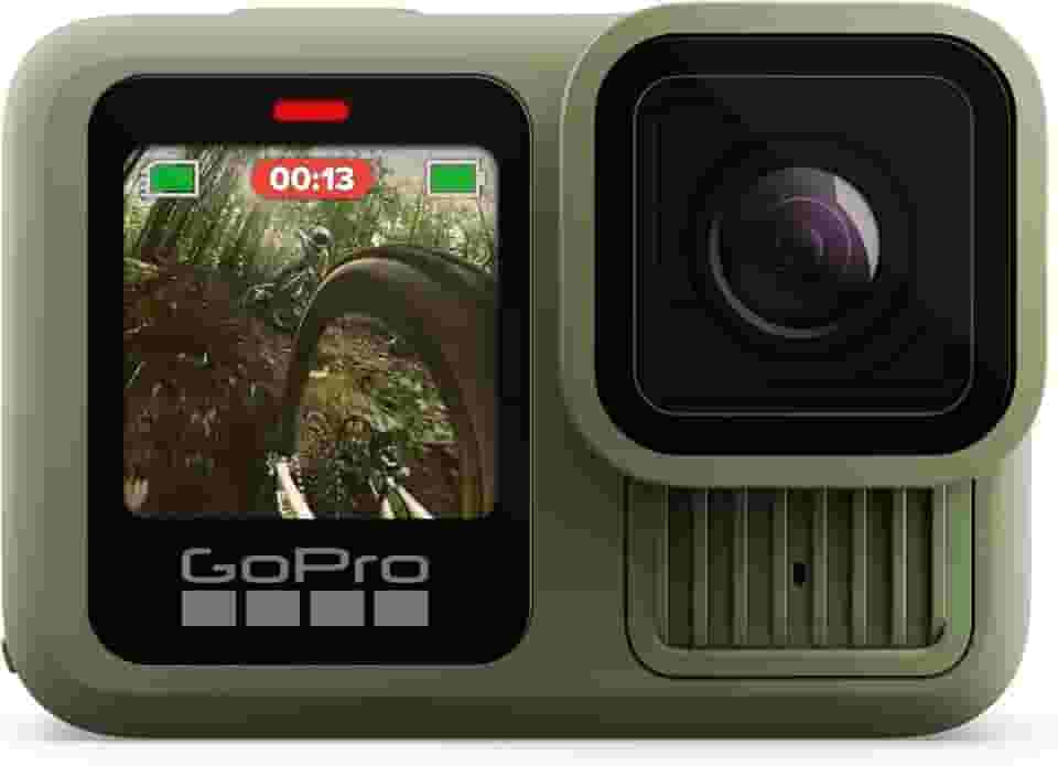 GoPro HERO13 Black em Verde Floresta Edição Limitada - Câmera de ação à prova d'água 10m, 5.3K60, HLG HDR, 27MP, HyperSmooth 6.0, GPS, Wi-Fi 6, Detecção Automática das lentes HB-Series