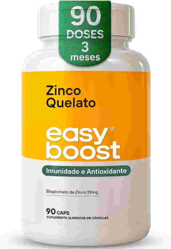 Zinco Quelato Easy Boost Bisglicinato 100% 29mg 90 Capsulas
