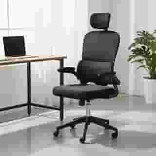 Cadeira de Escritório Ergonômica Hyatto Zenith Preta, Encosto Lombar Dinâmico, Giratória, Malha Respirável, Mecanismo de Elevação e Inclinação com Trava, Rodinhas Silenciosas HYATTO OFFICE