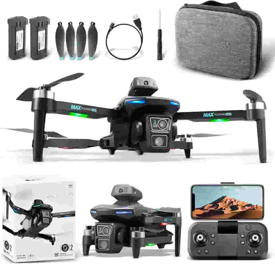 Drone Com Camera Drone Profissional Câmera Tripla HD 6K/4K FPV WiFi Mini Controle Remoto DroneQuadricóptero Com Bolsa De Transporte XT606