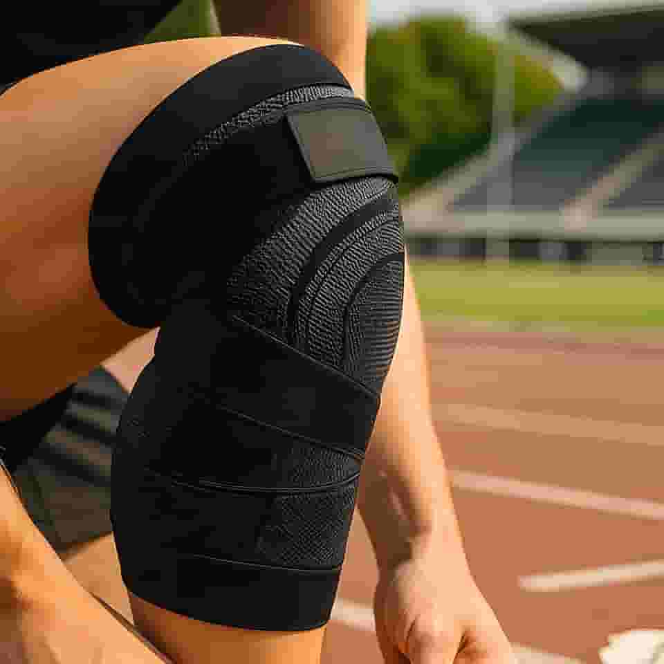 Joelheira Ortopédica De Compressão Com Suporte Articulado, Ideal Para Esportes, Confortável E Fácil De Usar, Marca VARENZIA