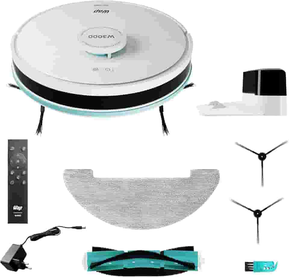 WAP Aspirador de Pó Robô ROBOT W3000, 350ml, com Sensor Anticolisão e Mapeamento LSD e SLAM, 24mbar 48W 19V Bivolt
