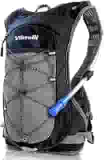 Vibrelli Mochila de hidratação Vibrelli e bexiga de hidratação de 2 litros – Válvula de mordida de alto fluxo – Pacote de hidratação para ciclismo, corrida, caminhada