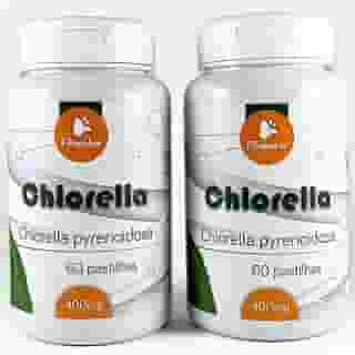 Kit 2 Chlorella 500 mg 60 Comprimidos Suplemento Clorela Algas Verde Comprimidos Fitonatus
