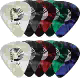 Palheta Para Instrumentos Celuloide Camuflada Pesada (Pacote Com 10) D'Addario 1CCF6-10