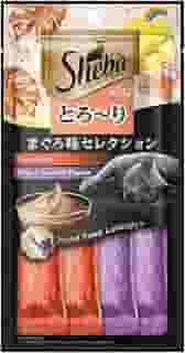 Petisco Sheba Cremoso Sabores Atum e Atum & Camarão Gatos Adultos 4 Uni