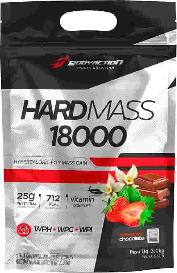 Hard Mass 18000 3Kg Hipercalórico Sabor Chocolate Bodyaction