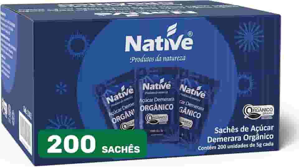 Açúcar Demerara Orgânico Native com 200 Sachês de 5g