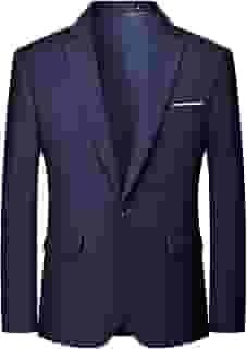 Blazer masculino de um botão, casual, cor sólida, jaqueta slim fit, leve, esportiva, blazers