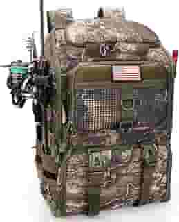 rillrun Mochila de pesca com suportes de vara, melhor caixa de equipamentos para homens, bolsa grande de 42 L, loja de equipamentos de pesca