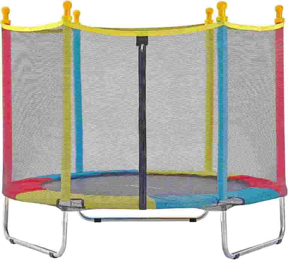 JUSTFUN, Cama Elástica Infantil 1,40M ou 1,80M Trampolim Infantil Cama Elástica Resistente Pula Pula Premium para Área Interna ou Externa Playground Brinquedo Diversão para Crianças Brincar