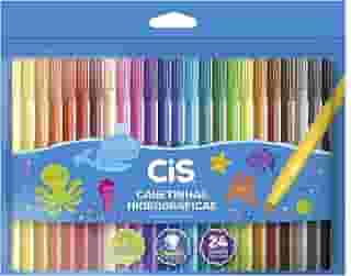 Caneta hidrográfica Color 48.6104 com 24 cores Cis