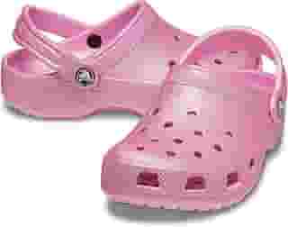 Tamanco clássico Glitter T PTG Crocs Classic Glitter Clogs (Toddler) Unisex Adulto