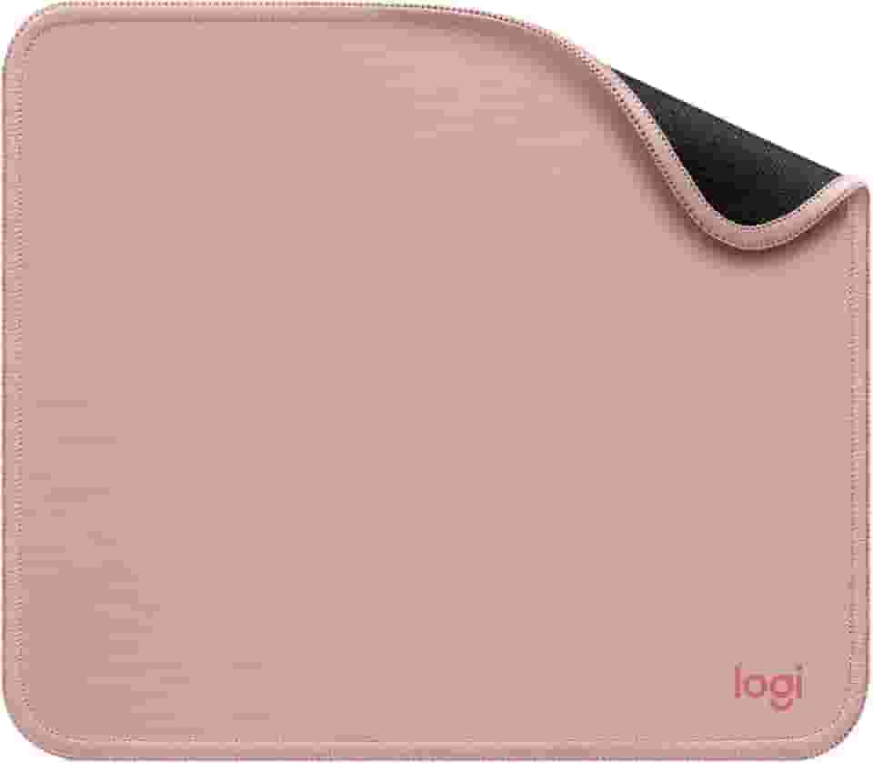 Mouse Pad Logitech Studio Series com Base de Borracha Antiderrapante, Fácil Deslizamento e Superfície Resistente a Derramamentos - Rosa