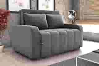 Sofa Cama Amora New 3 Lugares Suede Veludo Cinza Aconchegante (Cinza)