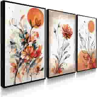 Quadros Decorativo Sala Quarto Escritório Flores Flor Moderna Abstrata Colorida