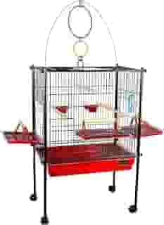 Viveiro Para Calopsita Triplex Black/Vermelho