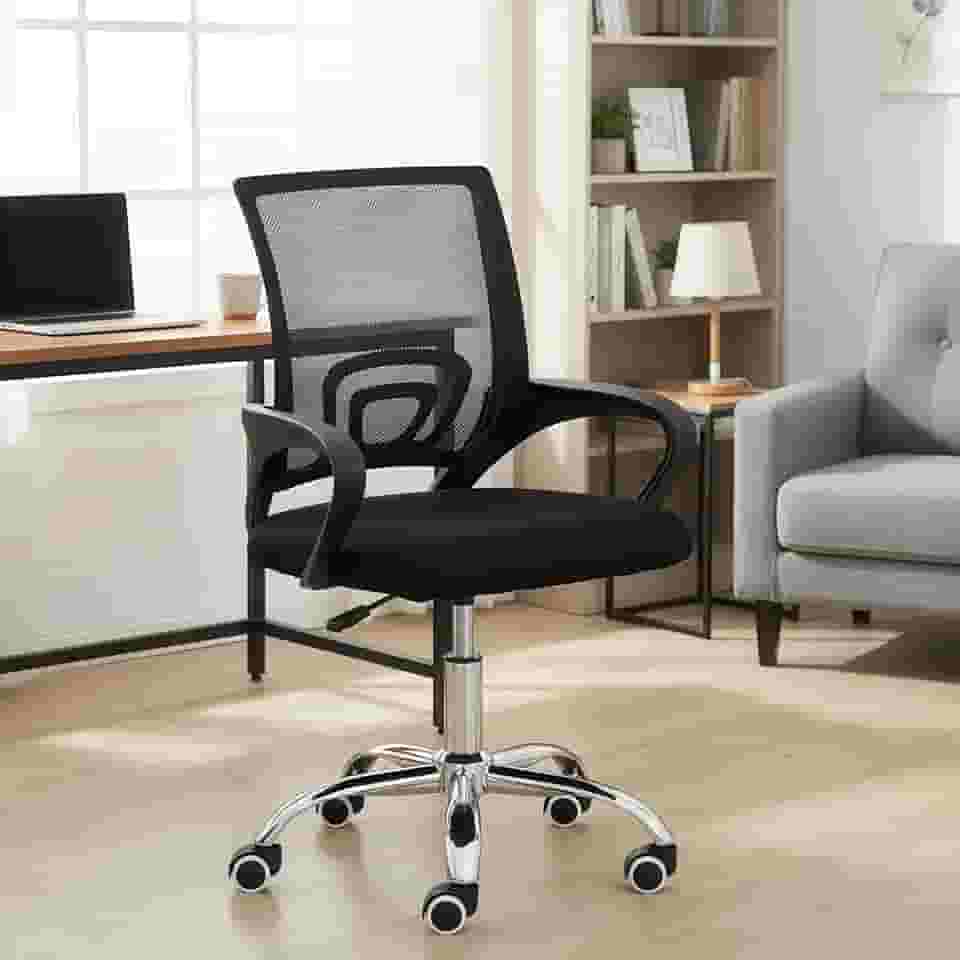 Cadeira De Escritório Giratória Com Altura Ajustável