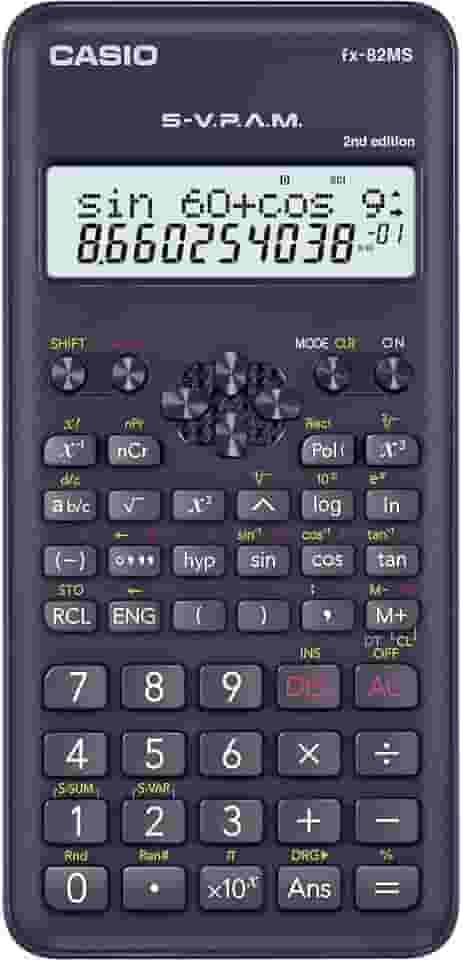 Casio CALCULADORA CIENTIFICA 240 FUNCOES FX-82MS-2-S4-DH PRETA, Preto