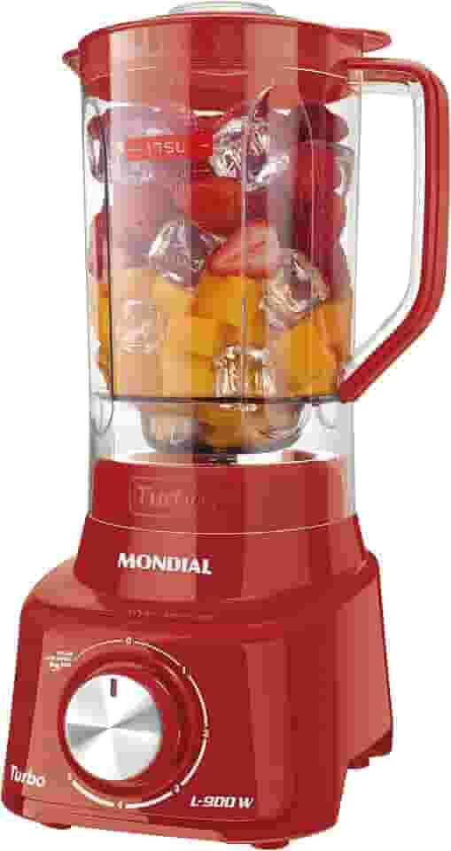 MONDIAL Liquidificador Turbo Full, Vermelho, 900W, 110V - L-900 FR