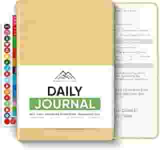 PRODUCTIVITY STORE Melhor diário para homens e mulheres - diário de gratidão, diário de manifestação e diário guiado com instruções para crescimento pessoal (A5, creme)