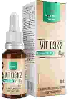 Nutrify - Vitamina D3K2 Gotas - Saúde Óssea e Muscular - Eficácia e Flexibilidade - 30ml