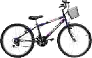 Bicicleta Aro 24 Feminina 18 Marchas Saidx Quadro em Aço Freio V-Brake