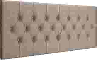 Cabeceira Estofada Captonê Suspensa Para Cama Box Casal 1,40 Suede (Bege)