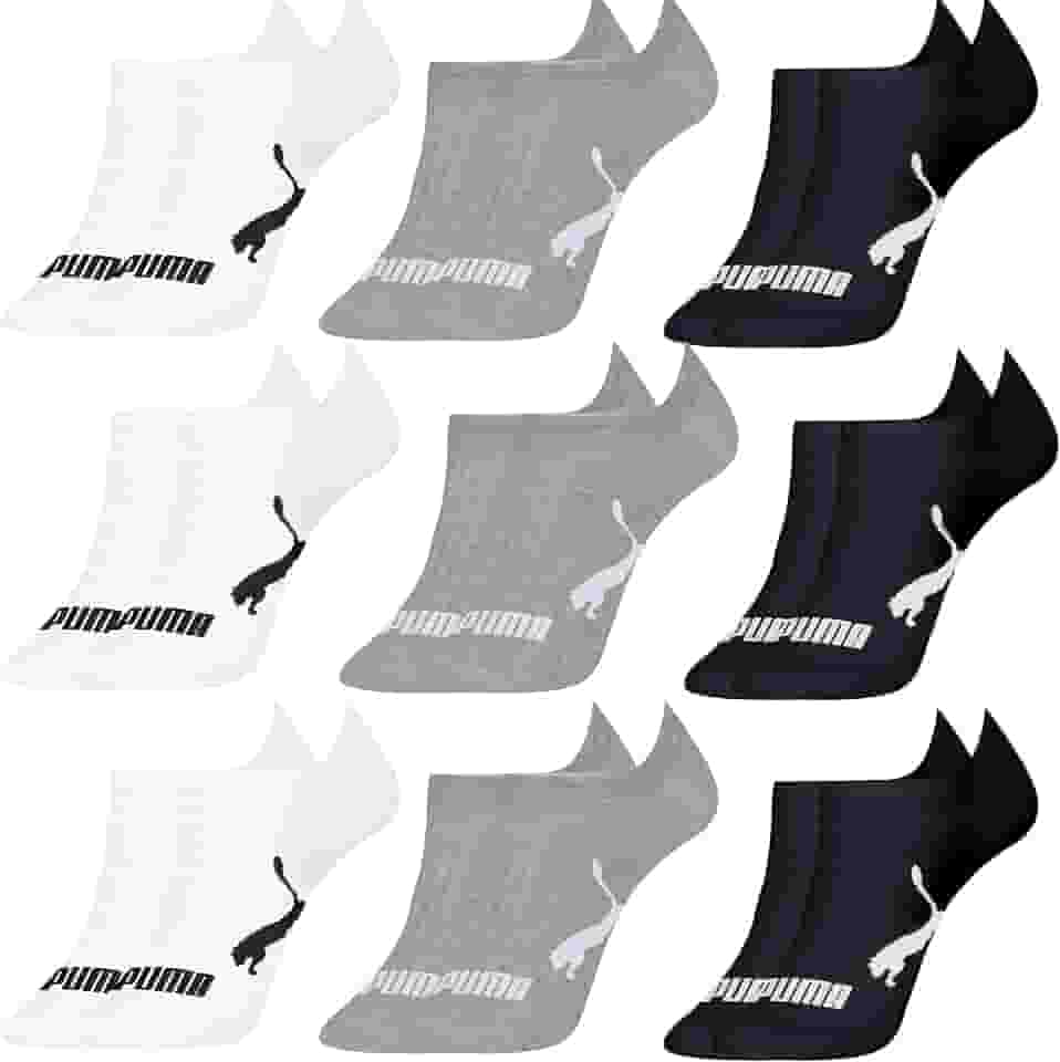 Kit 9 Pares Meia Sapatilha Invisível Masculino Adulto, 3 Branca - 3 Cinza - 3 Preta, 39-43