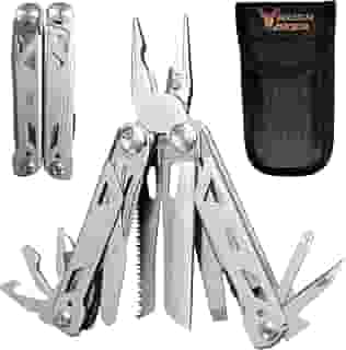 RUSH DEER Ferramentas de sobrevivência essenciais 18 em 1 multiferramentas e alicate multiferramentas - kit de ferramentas de acampamento versátil - presente para homens - kit de ferramentas versátil