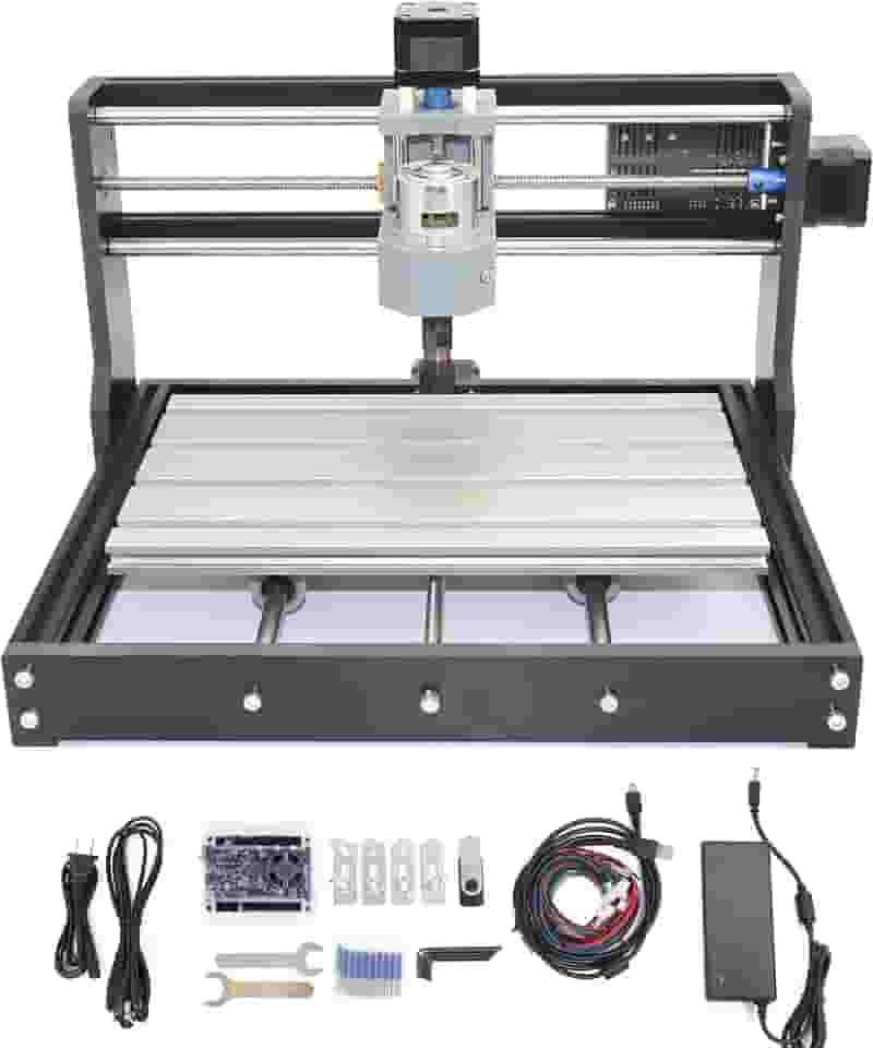 RATTMMOTOR 3018 Pro 3 Eixos GRBL Control DIY Mini CNC Router Machine Kit CNC Fresadora de Gravação Área de Trabalho 30 x 18 x 4,5 cm para Corte Plástico de Madeira Acrílico PVC PCB
