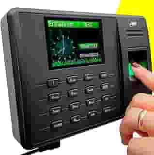 Relógio de Ponto Biométrico Digital Eletrônico Máquina Para Empresa Com Conexão USB Confirmação Sonora E Visual Impressão Digital Para Registro De Pontos Não Requer Instalação de Software