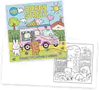 Sunny Vibes: Happy Street - Colorir com Fofura e Alegria - Livro de colorir