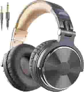 OneOdio Fones de ouvido com fio, monitor de estúdio e mixagem de DJ estéreo, com drivers de neodímio de 50 mm e conector de 1/4 a 3,5 mm para gravação de computador AMP, podcast, teclado, guitarra