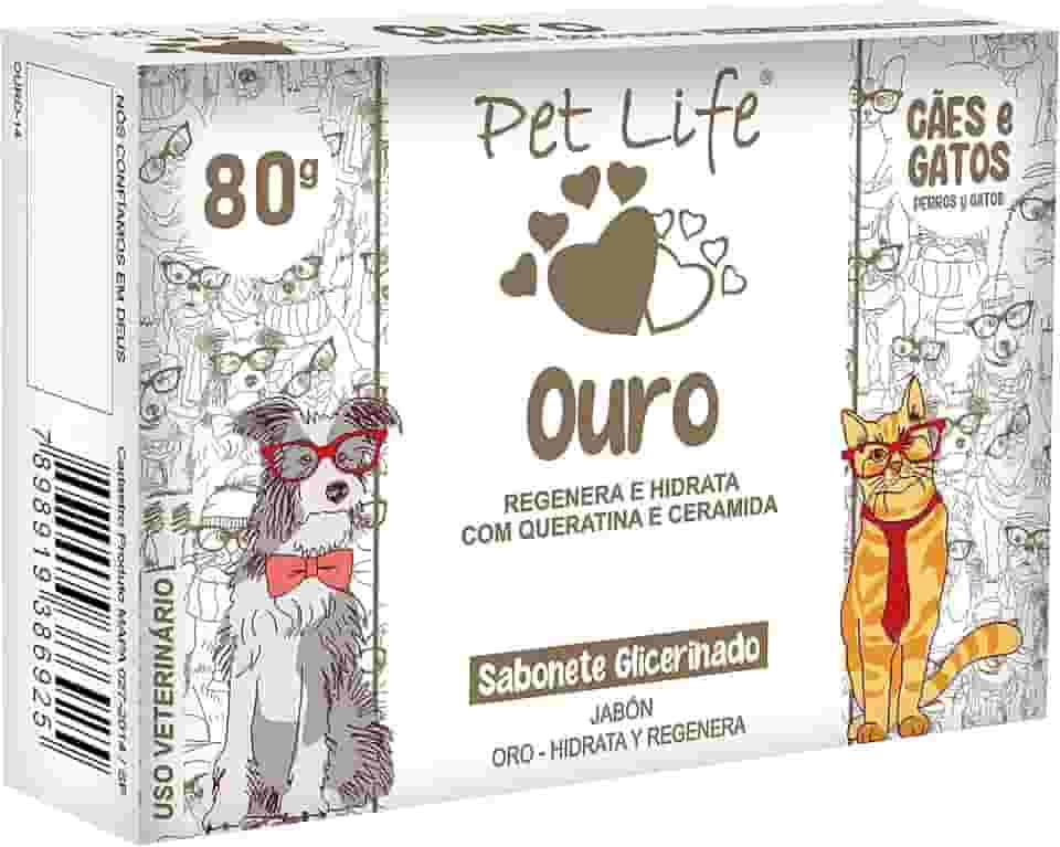 Sabonete Ouro Pet Life Cães e Gatos 80 g
