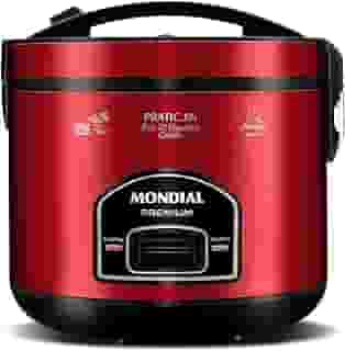 Panela Elétrica de Arroz, Mondial, Vermelho/Inox, 700W, 110V - PE-46-10X