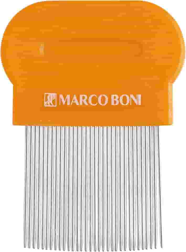 Pente Fino com Dentes em Aço Inox, 1222, Marco Boni, Laranja, 1 unidade