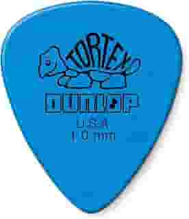 Palheta de guitarra azul padrão Tortex Dunlop 1,0 mm, pacote com 12
