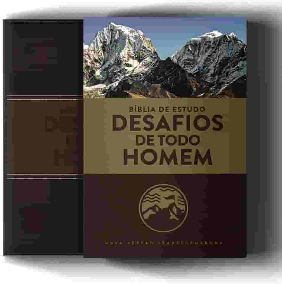 Bíblia de Estudo: Desafios de todo homem - 3ª edição - NVT: Capa Marrom